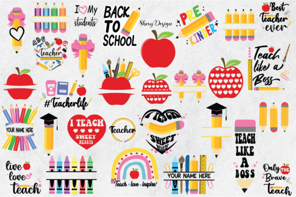 30 Teacher SVG Bundle: Teacher Life SVG