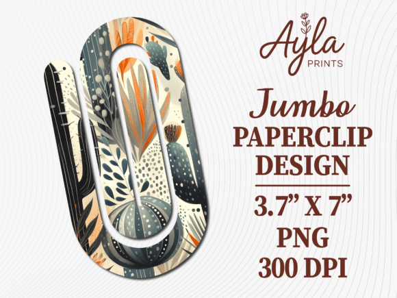Abstract Bohemian Art Jumbo Paperclip Graphics