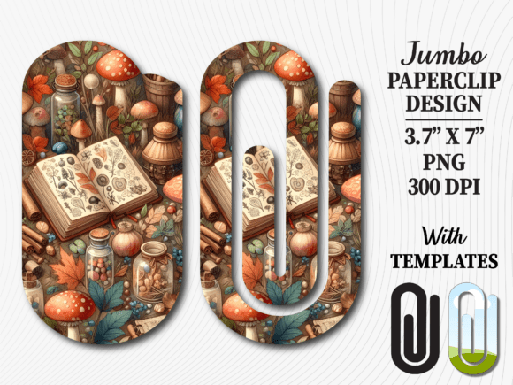 Books Mushroom Forest Jumbo Paperclip Graphics & Crafts