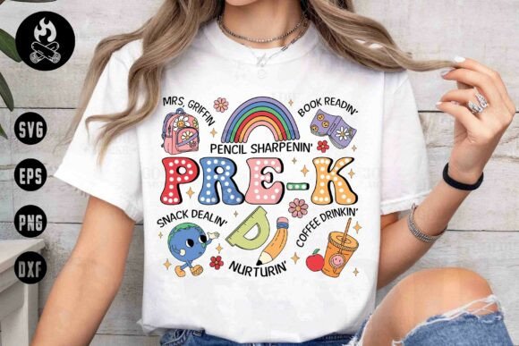 Cute Pre-K Teacher SVG: Graphics for T-Shirt Designs
