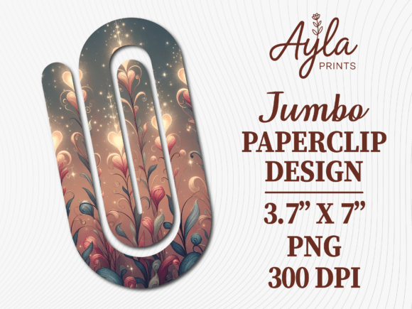 Dark Floral Aesthetic Jumbo Paperclip Graphics