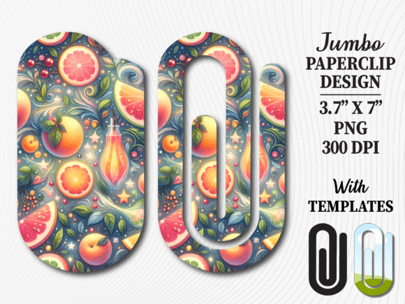 Fruit Orange Lemon Jumbo Paperclip PNG for Crafts & Graphics