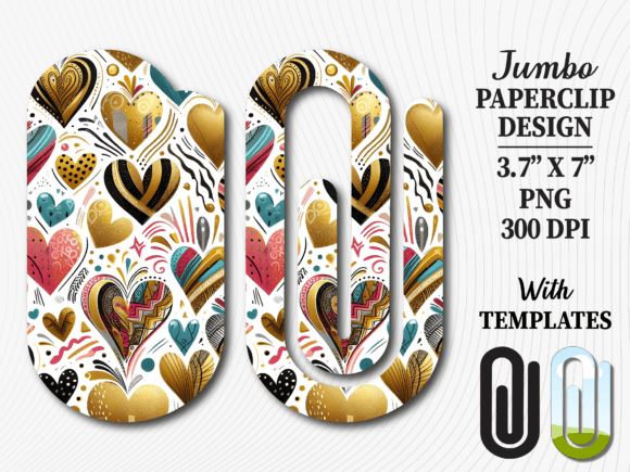 Hearts Doodle Valentines Day Paperclip Graphics & Crafts
