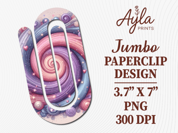 Pink Candy Lollipop Jumbo Paperclip PNG for Crafts & Graphics