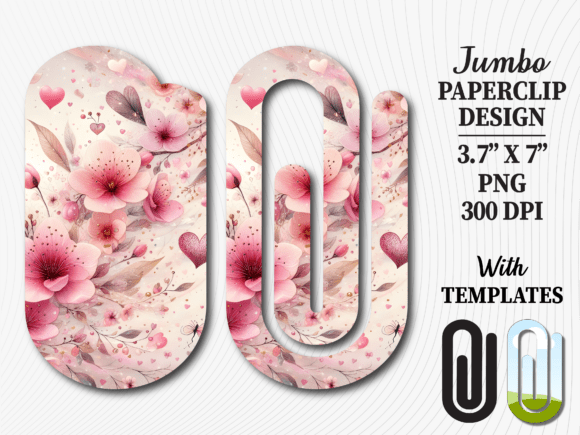 Pink Cherry Blossom Jumbo Paperclip PNG