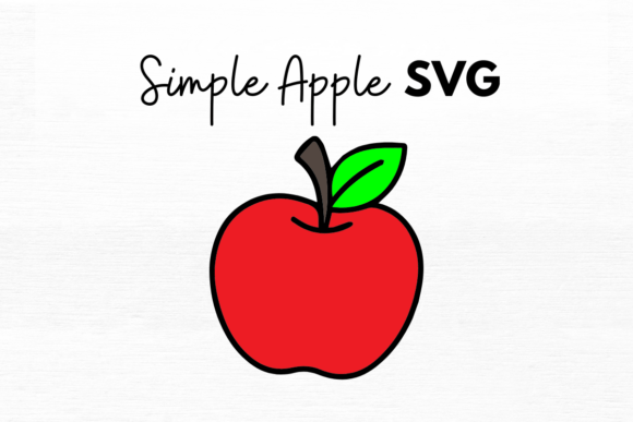 Simple Apple SVG: Graphics for Crafts & Creative Projects