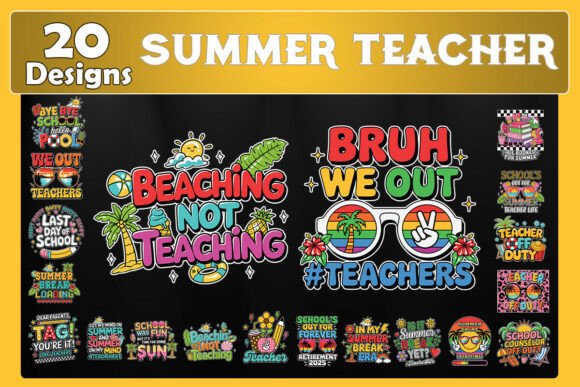Summer Teacher SVG Bundle: Graphics for Crafts Sellers