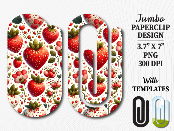Sweet Red Strawberry Jumbo Paperclip: Graphics & Crafts Asset Review
